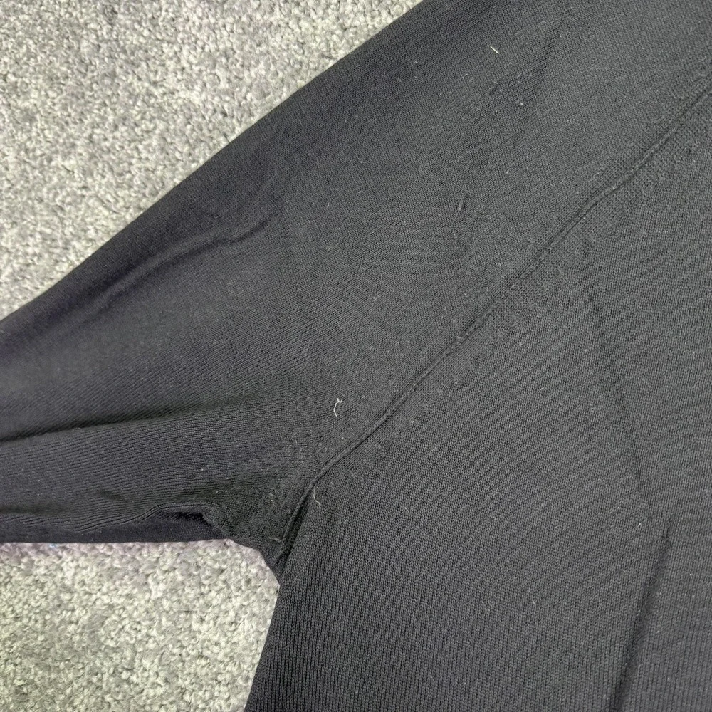 Banana Republic Sweater Mens XL Black Merino Wool Crew Neck Lightweight Pullover
